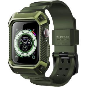 imageSUPCASE for Apple Watch 9876SE54 4544mm Case with Band Unicorn Beetle Pro AntiScratch Bumper Protector Rugged Men Cover with Adjustable Strap Band for iWatch 9876SE54 FrostBlakDarkgreen