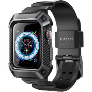 imageSUPCASE for Apple Watch 9876SE54 4544mm Case with Band Unicorn Beetle Pro AntiScratch Bumper Protector Rugged Men Cover with Adjustable Strap Band for iWatch 9876SE54 FrostBlakBlack