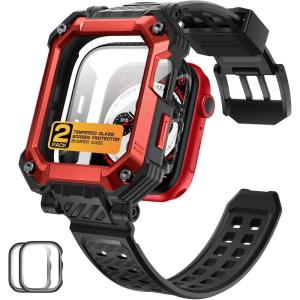imageSUPCASE for Apple Watch Series 9 45mm Band with Case Unicorn Beetle Pro Builtin Tempered Glass Screen Protector Rugged Protective Men Cover with Adjustable Strap Band for iWatch 987 RuddyRuddy