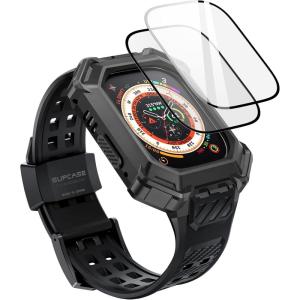 imageSUPCASE for Apple Watch Ultra Band with Case Unicorn Beetle Pro XT 2X Screen Protector MilitaryGrade Protection Rugged Men Metal Cover with Adjustable Strap Band for iWatch Ultra 21 StarBlack