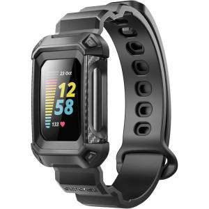 imageSUPCASE for Fitbit Fitbit Charge 6 Band with Case Unicorn Beetle Pro MilitaryGrade Protection ScratchResistant Rugged Men Cover with Adjustable Strap Wristband for Fitbit Charge 65 Black
