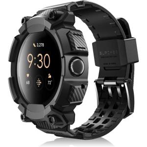 imageSUPCASE for Google Pixel Watch 41mm Case with Band Unicorn Beetle Pro MilitaryGrade Protection AntiScratch Rugged Men Cover with Adjustable Strap Band for Pixel Watch 321 41mm Black