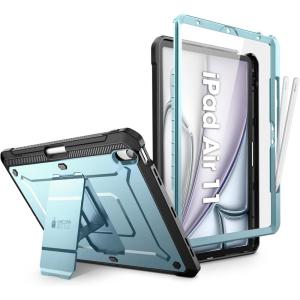 imageSUPCASE for iPad Air 13 Inch Case M3M2 20252024 with Pencil Holder Unicorn Beetle Pro Builtin Screen Protector ampamp Stand MilitaryGrade Protection Rugged Cover for iPad Air 13 Inch WhiteArctic