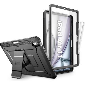 imageSUPCASE for iPad Air 13 Inch Case M3M2 20252024 with Pencil Holder Unicorn Beetle Pro Builtin Screen Protector ampamp Stand MilitaryGrade Protection Rugged Cover for iPad Air 13 Inch WhiteBlack