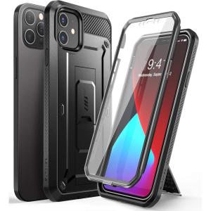 imageSUPCASE for iPhone 12 Case  iPhone 12 Pro Case with Screen Protector Unicorn Beetle Pro Builtin Stand ampamp BeltClip FullBody Rugged Protective Phone Case for iPhone 12  12 Pro 61quot BlackBlack