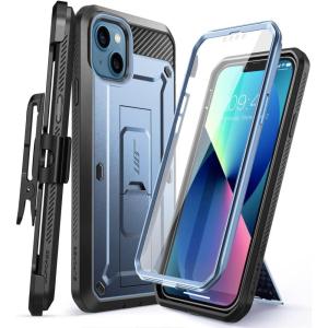 imageSUPCASE for iPhone 13 Case with Stand ampamp BeltClip Unicorn Beetle Pro Builtin Screen Protector MilitaryGrade Drop Protection Heavy Duty Rugged Kickstand Phone Case for iPhone 13 CeruleanBlue