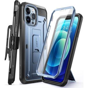 imageSUPCASE for iPhone 13 Pro Case with Stand ampamp BeltClip Unicorn Beetle Pro Builtin Screen Protector MilitaryGrade Protection Heavy Duty Rugged Kickstand Phone Case BlackCerulean