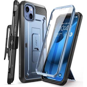 imageSUPCASE for iPhone 14 Case with Stand ampamp BeltClip Unicorn Beetle Pro Builtin Screen Protector MilitaryGrade Drop Protection Heavy Duty Rugged Phone Case for iPhone 14  iPhone 13 Blackblue