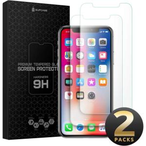 imageSUPCASE iPhone Xs 58 inch Screen Protector 2Pack Premium HD 25D Edge Tempered Glass for iPhone Xs 58 inch AntiScratch Case Friendly Flexible AntiShatter  Retail Package