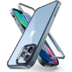 imageSupCase 360 Degree Case for iPhone 13 Pro 61 Inch Hard Plastic Mobile Phone Case Bumper Case Shockproof Protective Cover Edge Pro with Screen Protector 2021 EditionCerulean