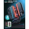imageSUPCASE Charging Dock for Nintendo Switch 2 Joy Con Supports DualSide Charging 9 Light Modes Magnetic Controller Fast Charger Stand Station Compatible with Switch 2 Joy Con Accessories Black