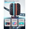 imageSUPCASE Charging Dock for Nintendo Switch 2 Joy Con Supports DualSide Charging 9 Light Modes Magnetic Controller Fast Charger Stand Station Compatible with Switch 2 Joy Con Accessories Black
