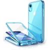 imageSUPCASE Unicorn Beetle Electro Series Case for iPhone Xr Case Clear Plating Polished Metallic Slim Hybrid FullBody Protective Case with Builtin Screen Protector Blue