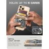 imageSUPCASE for MagSafe Wallet with Stand Magnetic Wallet for Men Hold 5 Cards Adjustable Stand RFID Blocking Phone Stand Credit Card Holder Tripod for iPhone 1615141312 Series BlackDesertGold