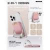 imageSUPCASE for MagSafe Wallet with Stand Magnetic Wallet for Men Women Hold 6 Cards RFID Blocking Strong Magnetic Lock Phone Stand Card Holder for iPhone 1615141312 Series Carbon BlackBlush Pink