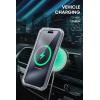imageSUPCASE for iPhone 15 Pro Max Case with Screen Protector Compatible with MagSafe Builtin Stand ampamp Belt Clip Heavy Duty Shockproof Rugged Magnetic Phone Case for iPhone 15 Pro Max MountainTransparentGreen