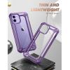 imageSupCase Unicorn Beetle EXO Series Case for iPhone 12 Mini 2020 Release 54 Inch Premium Hybrid Protective Clear Bumper Case BlackPurple