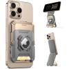 imageSUPCASE for MagSafe Wallet with Stand Magnetic Wallet for Men Hold 5 Cards Adjustable Stand RFID Blocking Phone Stand Credit Card Holder Tripod for iPhone 1615141312 Series BlackDesertGold