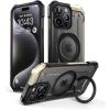 imageSUPCASE for iPhone 15 Pro Max Case with Stand Unicorn Beetle Static Electricity Dissipation Compatible with MagSafe Protective Clear Magnetic Phone Case for iPhone 15 Pro Max Black