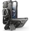 imageSUPCASE for iPhone 16e151413 Case with Camera Cover Stand UBMag XT Compatible with MagSafe Builtin Kickstand MilitaryGrade Protection Heavy Duty Magnetic Case for iPhone 16e 61quot BlackBlack