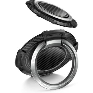 imageSUPCASE Cell Phone Ring Holder 360 Rotation ampamp 180 Flip Universal Phone Ring Stand with Metal Phone Grip Compatible for Magnetic Car Mount Black