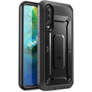 imageSUPCASE Huawei P30 Case Unicorn Beetle Pro Series FullBody Heavy Duty Holster Case with Builtin Screen Protector for Huawei P302019 Release Black  61 inches