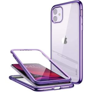 imageSUPCASE Unicorn Beetle Electro Series Phone Case for Apple iPhone 11 2019 61 inch Case Metallic Electroplated Edges Slim FullBody Protective Case with Builtin Screen Protector Purple
