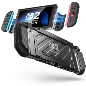 imageSUPCASE for Nintendo Switch 2 Case 2025 Unicorn Beetle Pro MilitaryGrade Protection Magnetic Joy Con Controllers Friendly Dockable Integrated Cover Accessories for Nintendo Switch 2 BlackBlack