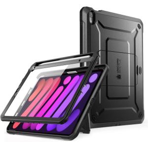 imageSUPCASE for iPad Mini 7 Case A17 Pro 2024 UB Pro Builtin Screen Protector ampamp Pencil Holder ampamp Stand Support Apple Pencil Charging Protective Case for iPad Mini 7th6th Generation 83quot BlackBlack
