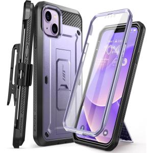 imageSUPCASE for iPhone 14 Plus Case with Screen Protector Unicorn Beetle Pro Builtin Stand ampamp BeltClip MilitaryGrade Protection Heavy Duty Rugged Protective Phone Case for iPhone 14 Plus BlackMauve