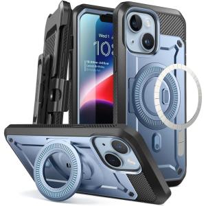 imageSUPCASE for iPhone 14 Plus Case with Stand Unicorn Beetle Pro Mag Compatible with MagSafe Builtin Screen Protector ampamp BeltClip Rugged Magnetic Protective Phone Case for iPhone 14 Plus BlackBlue