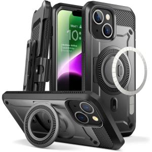 imageSUPCASE for iPhone 14 Plus Case with Stand Unicorn Beetle Pro Mag Compatible with MagSafe Builtin Screen Protector ampamp BeltClip Rugged Magnetic Protective Phone Case for iPhone 14 Plus BlackBlack