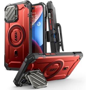 imageSUPCASE for iPhone 14 Pro Max Case with Camera Cover Stand UB Mag XT  Compatible with MagSafe Builtin BeltClip Heavy Duty Magnetic Phone Case for iPhone 13 Pro Max BlackRuddy