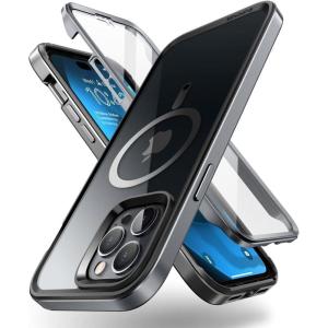 imageSUPCASE for iPhone 14 Pro Max Case with Screen Protector Unicorn Beetle Edge Mag Compatible with MagSafe Slim Frame Clear Shockproof Protective Magnetic Phone Case for iPhone 14 Pro Max BlackBlack