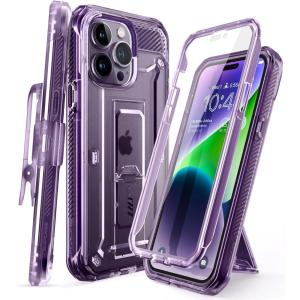 imageSUPCASE for iPhone 14 Pro Max Case with Screen Protector Unicorn Beetle Pro Builtin Stand ampamp BeltClip FullBody Heavy Duty Shockproof Protective Phone Case for iPhone 14 Pro Max MauveFrostPurple