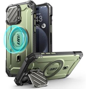 imageSUPCASE for iPhone 15 Pro Max Case with Camera Cover ampamp Stand UBMag XT Compatible with MagSafe Builtin Kickstand MilitaryGrade Protection Heavy Duty Rugged Magnetic Phone Case GuldanGuldan