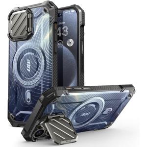 imageSUPCASE for iPhone 15 Pro Max Case with Camera Cover ampamp Stand UBMag XT Compatible with MagSafe Builtin Kickstand MilitaryGrade Protection Heavy Duty Rugged Magnetic Phone Case GuldanBlueRipple