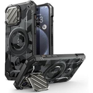 imageSUPCASE for iPhone 15 Pro Max Case with Camera Cover ampamp Stand UBMag XT Compatible with MagSafe Builtin Kickstand MilitaryGrade Protection Heavy Duty Rugged Magnetic Phone Case GuldanShadow
