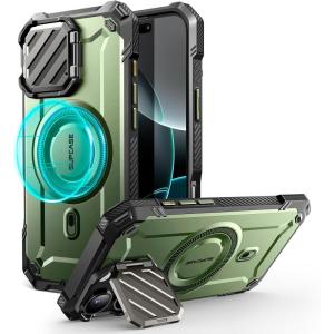 imageSUPCASE for iPhone 16 Pro Case 63 2024 with Camera Cover Stand UBMag XT Compatible with MagSafe Builtin Kickstand MilitaryGrade Protection Heavy Duty Rugged Magnetic Phone Case GuldanGuldan