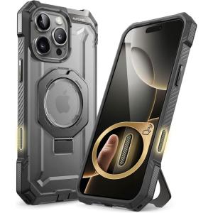 imageSUPCASE for iPhone 16 Pro Max Case with Camera Control Capture Button Unicorn Beetle Grip Builtin Stand Compatible with MagSafe Heavy Duty Magnetic Phone Case for iPhone 16 Pro Max BlackGray