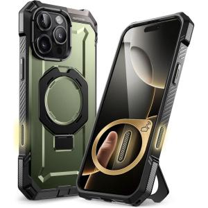 imageSUPCASE for iPhone 16 Pro Max Case with Camera Control Capture Button Unicorn Beetle Grip Builtin Stand Compatible with MagSafe Heavy Duty Magnetic Phone Case for iPhone 16 Pro Max BlackGuldan
