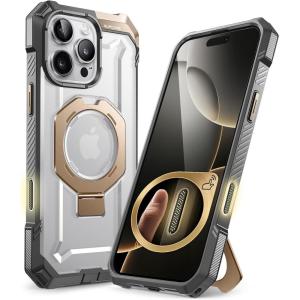 imageSUPCASE for iPhone 16 Pro Max Case with Camera Control Capture Button Unicorn Beetle Grip Builtin Stand Compatible with MagSafe Heavy Duty Magnetic Phone Case for iPhone 16 Pro Max BlackDesertGold