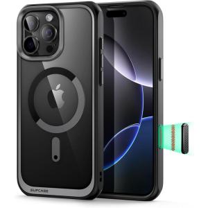 imageSUPCASE for iPhone 16 Pro Max Case with Camera Control Capture Button Unicorn Beetle Mag Compatible with MagSafe MilitaryGrade Protection Slim Clear Magnetic Phone Case AzureBlack