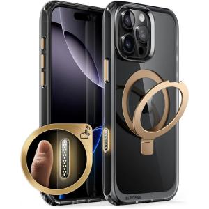 imageSUPCASE for iPhone 16 Pro Max Case with Camera Control Capture Button Unicorn Beetle Mag Compatible with MagSafe MilitaryGrade Protection Slim Clear Magnetic Phone Case AzureBlackGold