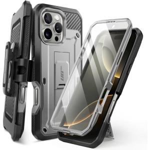 imageSUPCASE for iPhone 16 Pro Max Case with Screen Protector Unicorn Beetle Pro Builtin Stand ampamp BeltClip MilitaryGrade Protection Full Body Heavy Duty Phone Case for iPhone 16 Pro Max BlackTiGray