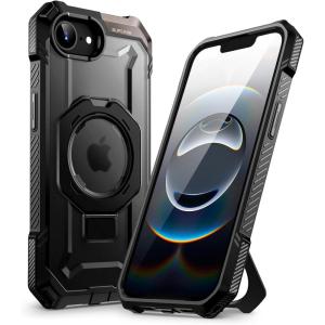 imageSUPCASE for iPhone 16e Case with Stand Unicorn Beetle Grip Compatible with MagSafe MilitaryGrade Drop Protection Heavy Duty Rugged Shockproof Magnetic Phone Case for iPhone 16e 61quot BlackBlack
