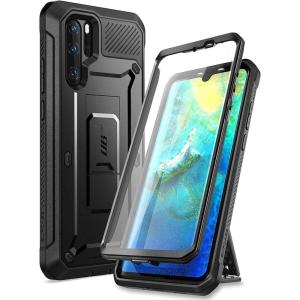 imageSupCase Huawei P30 Pro Case 360 Degree Protective Case Robust Mobile Phone Case Bumper Cover Unicorn Beetle Pro with Integrated Screen Protector and Stand for 647 Inch 2019 Blackblack