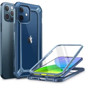 imageSupCase Unicorn Beetle EXO Pro Series Case for iPhone 12  iPhone 12 Pro 2020 Release 61 Inch with Builtin Screen Protector Premium Hybrid Protective Clear Bumper Case BlackBlue