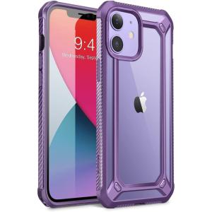 imageSupCase Unicorn Beetle EXO Series Case for iPhone 12 Mini 2020 Release 54 Inch Premium Hybrid Protective Clear Bumper Case BlackPurple