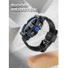 imageSUPCASE for Samsung Galaxy Watch 5 Pro 45mm Band with Case Unicorn Beetle Pro MilitaryGrade Drop Protection AntiScratch Rugged Men Cover with Adjustable Strap Band BlackDarkBlue